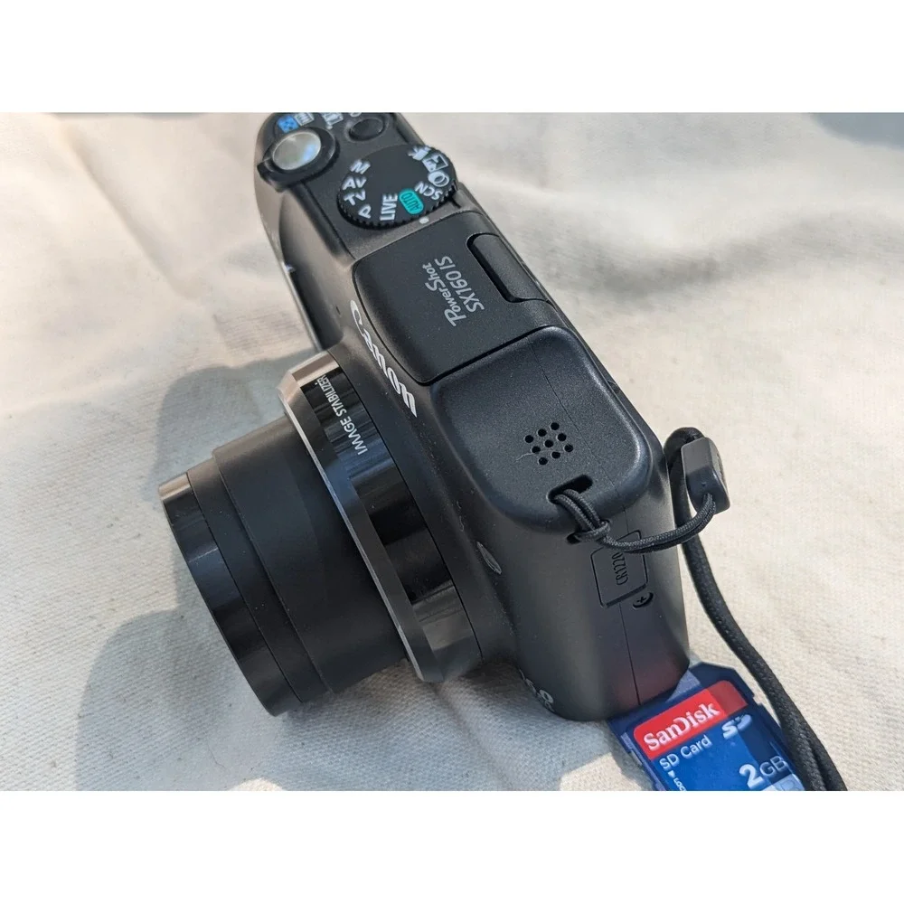 Canon PowerShot SX160 IS 16.0MP Digital Camera Black 16x Zoom HD Video Bundle
